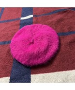 Urban Outfitters UO hot pink Trendy Plush Hairy Beret Cap Hat Winter Casual NWT - $24.00