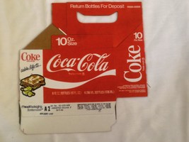 Coca-Cola 6 Pack Carrier  Carton 10oz Return Bottles  Coke Adds Life to   New - £4.35 GBP