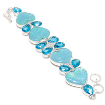 Australian Triplet Opal London Blue Topaz Gemstone Bracelet Jewelry 8-9" SA 919 - £16.68 GBP