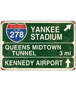 New York Queens Midtown Tunnel Kennedy Airport Exit Sign Metal Wall Deco... - £11.61 GBP