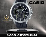 New CASIO Edifice Bluetooth Black ECB-30P-1AEF Men&#39;s Watch Analog and Di... - $131.76