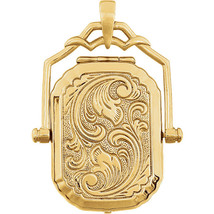 14K Yellow Gold Victorian Swivel Locket - £663.96 GBP