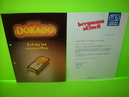 Bergmann Automaten CROWN DORADO Original Slot Machine Flyer + Letterhead German - £21.94 GBP