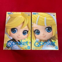 Q posket Kagamine Rin Len Figure A Color Set of 2 Vocaloid Miku Figure Qposket - £39.45 GBP