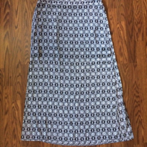 Maurices Sheer Maxi Skirt Over Mini Skirt Sz XL Black White Geometric Si... - £8.57 GBP