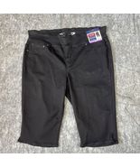 Seven7 Plus Size 24W Tummy Toner Skimmer Capri Jeans Black Pull-On Stret... - €27,47 EUR