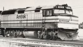 Amtrak Railroad #362 #248 F40PH Electromotive Train 6 B&amp;W Photograph Aurora IL - £7.49 GBP