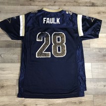 Marshall Faulk St. Louis Rams #28 Blue Reebok NFL Football Jersey Youth XL - £11.76 GBP