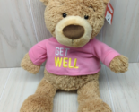 Gund Brown Teddy Bear Pink Get Well Shirt Top w/ Tag gift - £7.78 GBP