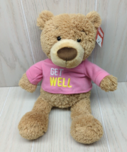 Gund Brown Teddy Bear Pink Get Well Shirt Top w/ Tag gift - £7.89 GBP