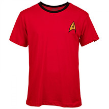Star Trek Security Guards Badge T-Shirt Red - £30.35 GBP+