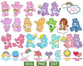 Care Bears Svg Png Bundle, Bears SVG, Care Bears Png, Care Bears Clipart... - £1.95 GBP