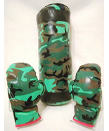 BOXING BAG/CAMO Set with 4 oz. Gloves - 15&quot; Long - $12.90