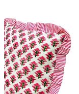 Pink Ruffle Throw Pillow Cover for Couch-20x20 Inch Cotton Stripe Cushio... - €44,29 EUR