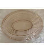 Depression Glass L. E. Smith Pink Console Rolled Edge Oval Bowl  - £7.72 GBP