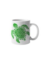 Mandala Sea Turtle Great Gift 15 Oz Ceramic Mug-904 - $25.95