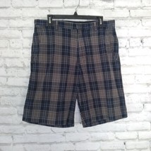 Banana Republic Shorts Mens 34 Blue Brown Plaid Pockets Bermuda Golf Preppy - £15.39 GBP