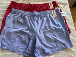 Lot of 2 Mondetta Active Walking Shorts Pink Peri Plus Sz 3X NWT Elastic... - $27.16