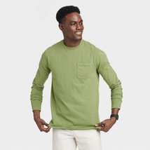 Goodfellow &amp; Co Men&#39;s Long Sleeve Pocket Tee Shirt X-LARGE Green New - $21.99