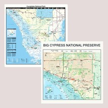 Florida National Park Bandanna 2-Pack Bundle Everglades Big Cypress Map ... - $18.04