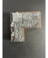 Vtg Printing Letterpress Printers Block Clock Friend - $14.84