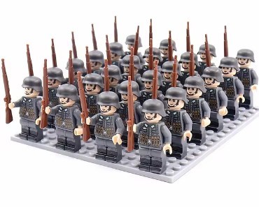 WW2 24pcs/Lot Military Soldiers Building Blocks Figures Bricks German Army B