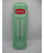 Coca-Cola Metal Thermometer Green Retro Drink Coca-Cola Arciform Fishtai... - £17.85 GBP