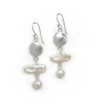 Sosi B. Sterling Silver Cultured Stick Pearls and Cultured Freshwater Dr... - £17.37 GBP