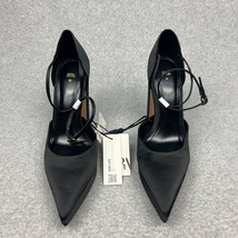 Zara Platform Chunky Pointed Toe Satin Y2K Ankle Strap High Heel 90’s Size 8 - £46.07 GBP