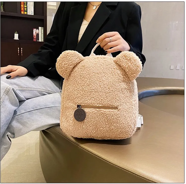  portable children travel shopping rucksacks women s cute bear shaped shoulder backpack thumb200