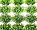 Zeyune 40 Bundles Artificial Grass Plants Outdoor UV Resistant Faux Gras... - £48.41 GBP