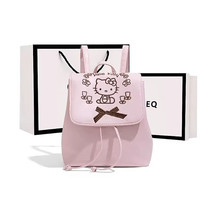 Hello Kitty Embroidered Women Small Backpack Purse Pink Shoulder Bag Girls Gift - £21.36 GBP