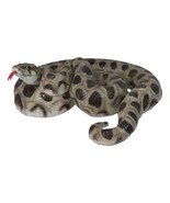Realistic Ferocious Coiled Boa Snake Hand Painted Taxidermy Statue 17&quot;L - $174.99
