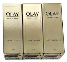 READ - 3X OLAY Golden Aura Youth Facial Essence Face Serum, 0.5 oz EA SE... - $6.98