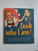 Look Who I Am! by Rosemary Shawn with 18&quot; Doll 1952 Activity Book Vintage Spiral - £30.36 GBP
