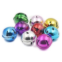 5 Pcs Huge Jingle Bell 50mm 2&quot; Assorted Color Charms Craft - £4.93 GBP