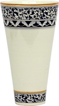Vase NUOVA TOSCANA Transitional Conic Cone Double Fired Ceramic Hand-Painted - £262.98 GBP