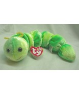 TY Beanie Baby 2000 SQUIRMY THE GREEN CATERPILLAR 12&quot; STUFFED ANIMAL Toy... - $14.85