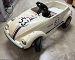 Vintage Plastic &amp; Steel Child&#39;s Volkswagen Pedal Car For Parts Or Repair - £193.84 GBP