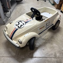 Vintage Plastic &amp; Steel Child&#39;s Volkswagen Pedal Car For Parts Or Repair - £196.59 GBP