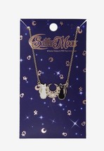 Sailor moon Luna and Artemis Cresent Half Moon Dainty Necklace NWT - £13.54 GBP