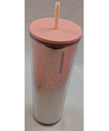 Starbucks 2019 Holiday Cascading Snow Rose Gold Glitter 24oz Cold Cup Tu... - $181.36 MXN