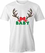 Baby Reindeer T Shirt Tee Short-Sleeved Cotton Christmas S1WCA553 - £16.26 GBP+