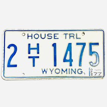 1977 United States Wyoming Laramie County House Trailer License Plate 1475 - $24.15 CAD
