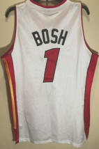 CHRIS BOSH #1 Miami Heat NBA adidas White Red Swingman Basketball Jersey 50 - £37.99 GBP