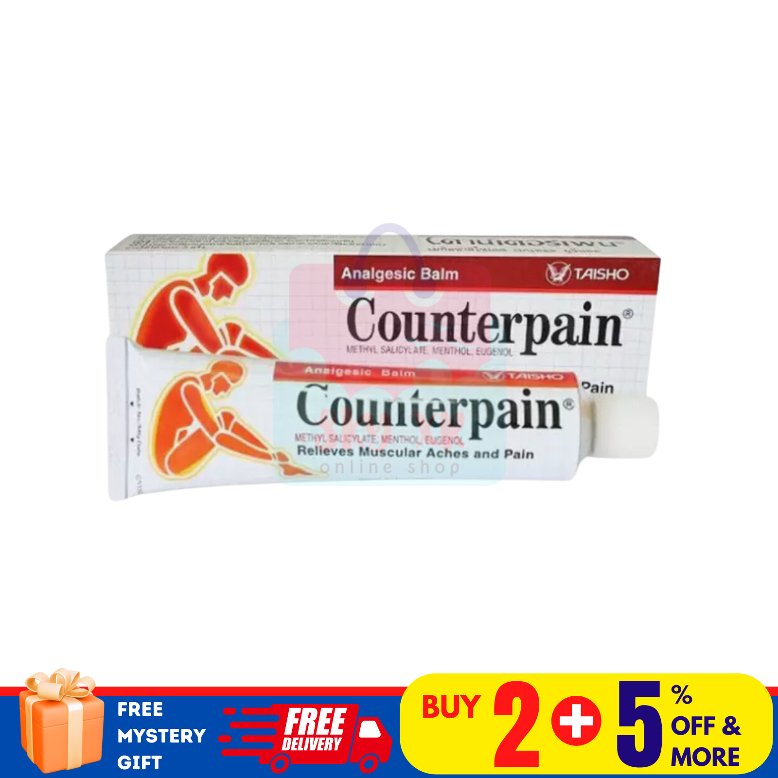 1 X Counterpain Red Warm Hot Relief Muscular Pain Massage Analgesic Balm... - $20.30