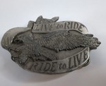 Motorcycle Belt Buckle LIVE TO RIDE - RIDE TO LIVE 1981 Eagle  Bergamot - £12.54 GBP