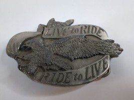 Motorcycle Belt Buckle Live To Ride - Ride To Live 1981 Eagle Bergamot - £12.57 GBP