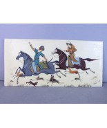 Vintage Decorative Signed Persian Indian Mughal Hand Painted Hunt Scene ... - $108.66 CAD