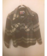 vintage 70s SEARS PUT ON SHOP PLAID HEAVY WOOL JACKET SHIRT size 20 ches... - £53.42 GBP